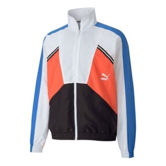 Logo Printing Contrasting Colors Jacket Blue