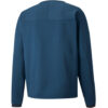 Logo Round Neck Long Sleeves Pullover Navy Blue