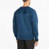 Logo Round Neck Long Sleeves Pullover Navy Blue