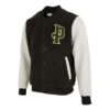 Logo Sherpa Baseball Jacket “Black”