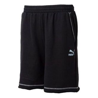 Logo Shorts “Black with White Stitching”