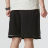Logo Shorts “Black with White Stitching”