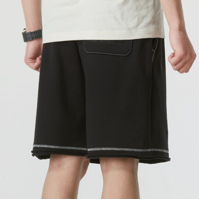 Logo Shorts “Black with White Stitching”