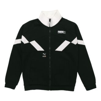 Logo Sports Stand Collar Jacket Black