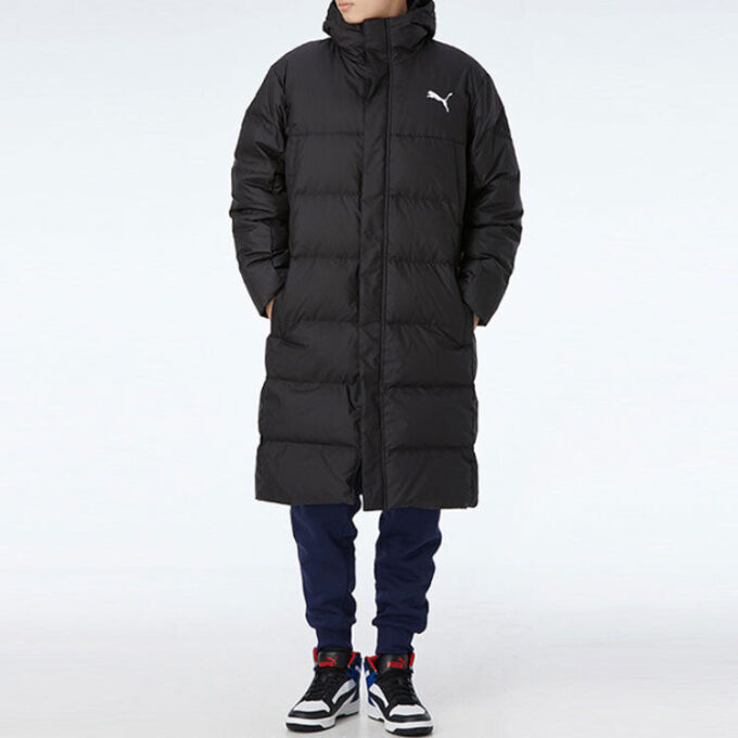 Long Oversized Down Jacket “Black White”