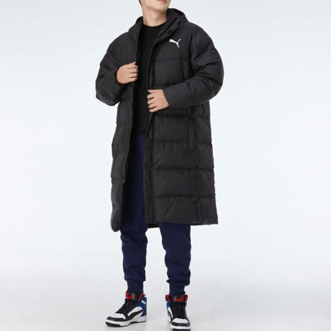 Long Oversized Down Jacket “Black White”