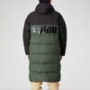 Long Oversized Down Jacket “Green Black”