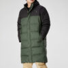 Long Oversized Down Jacket “Green Black”