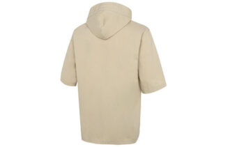Loose Hooded Casual Sports Short sleeved Jacket “Beige”