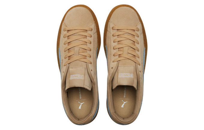 Maison Kitsune x Suede Crepe “Travertine Chambray Blue”