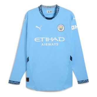 Manchester City 2024/25 Authentic Home Long Sleeves Jersey “Blue”