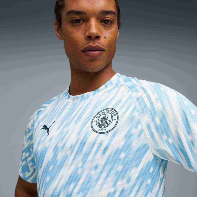 Manchester City Men Soccer Warm-Up Jersey Manchester City Men Soccer Warm-Up Jersey