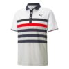 MATTR One Way Polo Shirt “White Black Red”