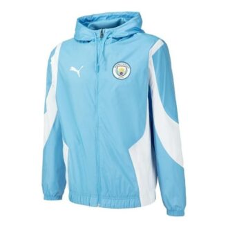 Mcfc Prematch Woven Anthem Jacket “Blue”