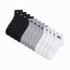 Men Half Terry Quarter-Length Socks (6 Pairs)