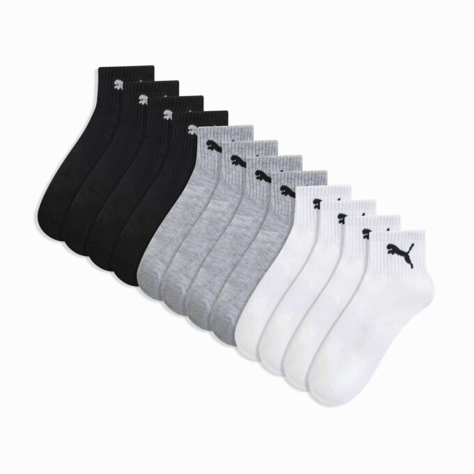 Men Half Terry Quarter-Length Socks (6 Pairs)
