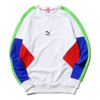 Men”s PUMA TFS Crew Round Neck Pullover White