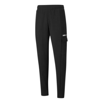 Men”s PUMA Winterized Pants Side Pocket Fleece Lined Stay Warm Knit Sports Pants Black