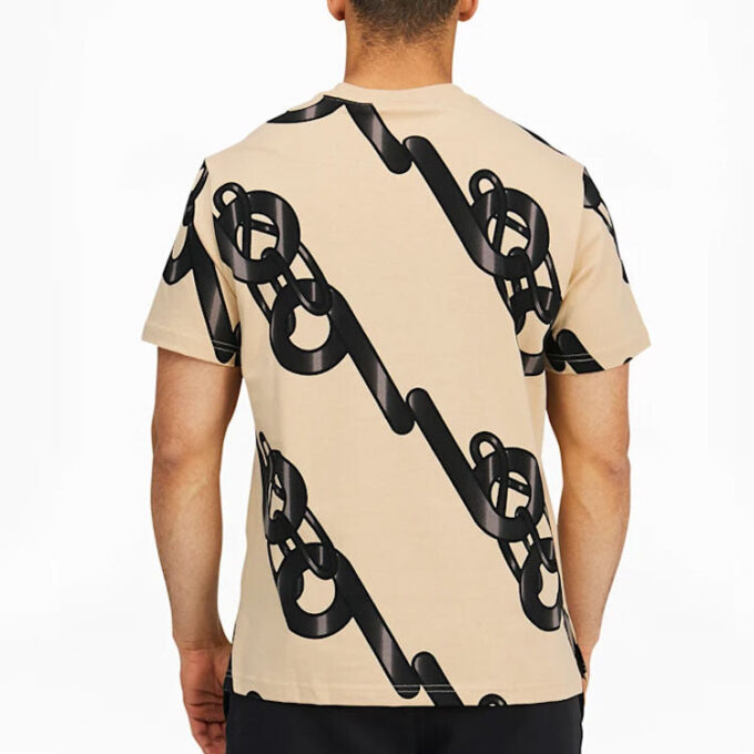 Men”s PUMA x PRONOUNCE Unisex Graphic Tee Crossover Chain Printing Athleisure Casual Sports Short Sleeve Khaki