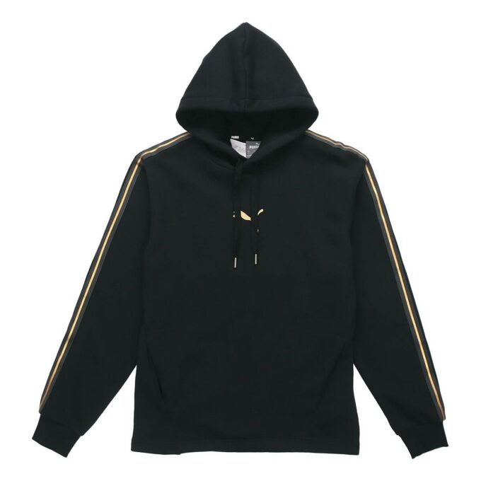 Metallic Logo Hoodie “Black Gold”