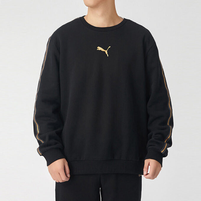 Metallic Nights Crew Sweatshirt “Black Gold”