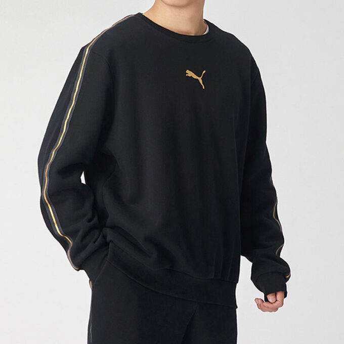 Metallic Nights Crew Sweatshirt “Black Gold”