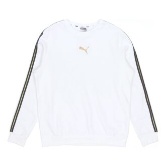 Metallic Nights Crew Sweatshirt “White Black Gold”