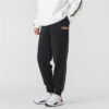 Metallic Nights Tape logo Printed Knitting Sports Trouser Men Black
