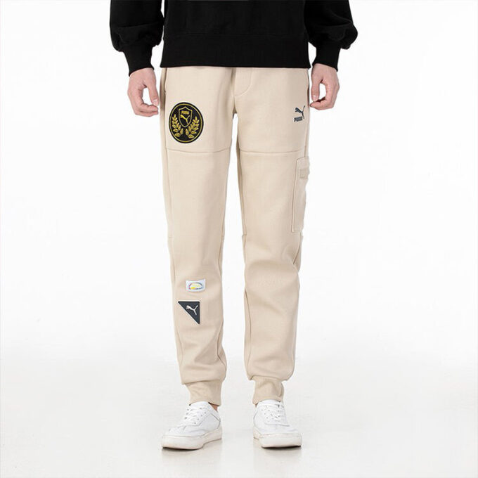 Mix Badge Knit Sweatpant “Beige”