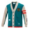 Mix Badge Long Cardigan “Green”