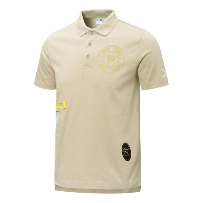 Mix Badge Polo Shirt “Beige”