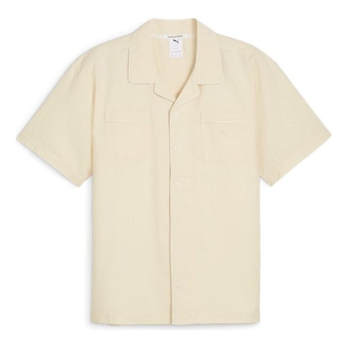 MMQ Seersucker Shirt “Alpine Snow”