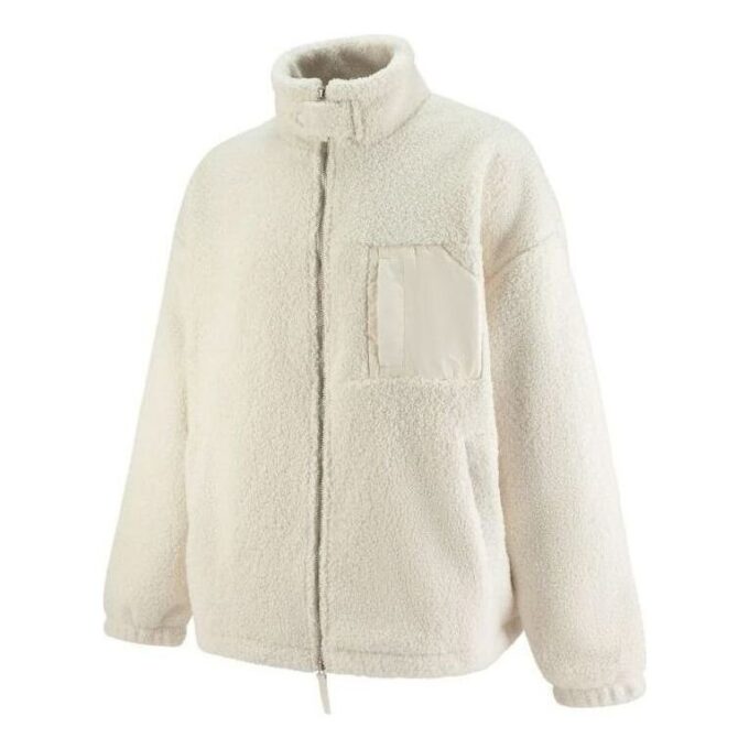 MMQ Sherpa Fleece Jacket “White”