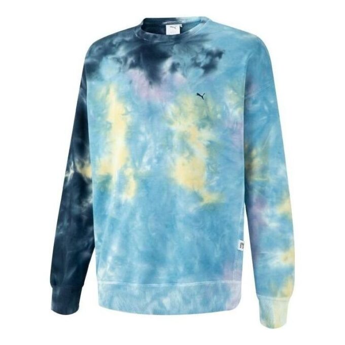 MMQ Tie Dye Crewneck Sweatshirt “Blue”