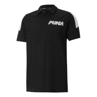 Modern Sports Logo Polo T-Shirt “Black”