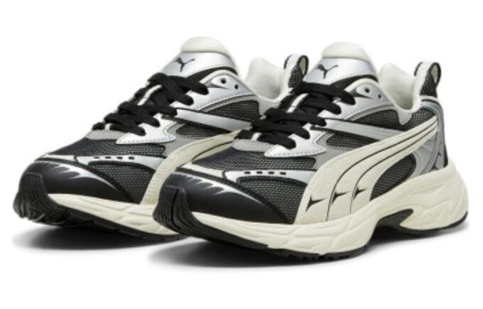 Morphic Retro Sneakers “White Black”