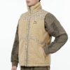 Paisley Woven Sherpa Vest “Tan”