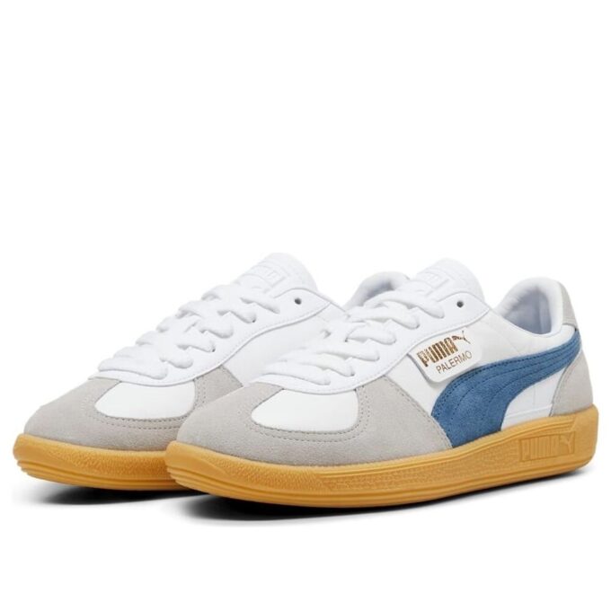 Palermo Leather “White Blue Horizon”