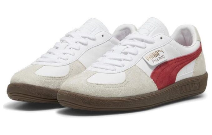 Palermo Leather “White Club Red”