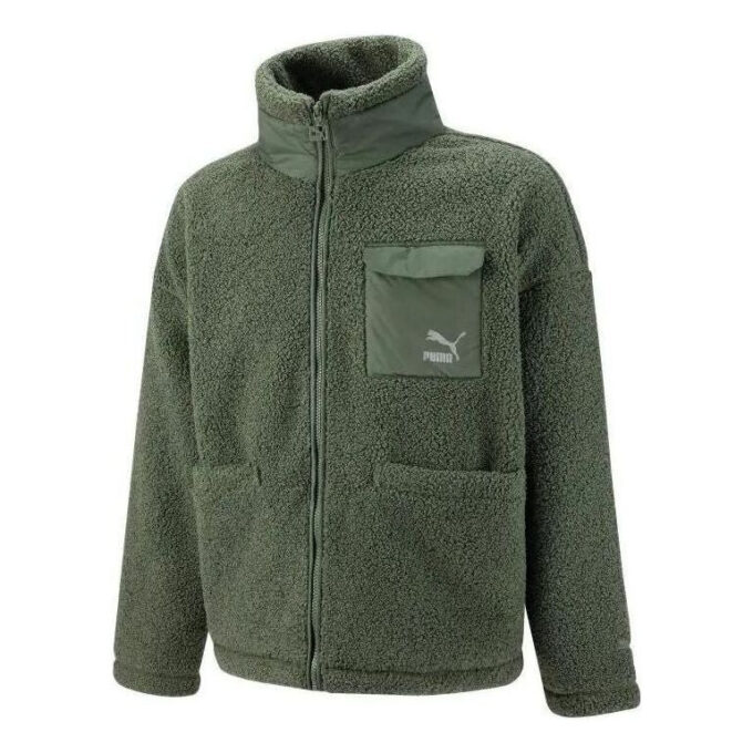 Patch Pocket Sherpa Jacket “Green”