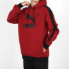 Pinstripe Aop Pullover Hoodie “Red”