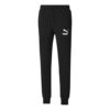 Pinstripe Casual Fleece Lined Long Pants Black