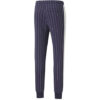 Pinstripe Casual Fleece Lined Long Pants Blue