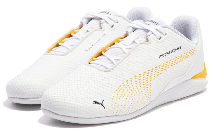 Porsche Legacy Drift Cat Decima Driving Shoes “White yellow”
