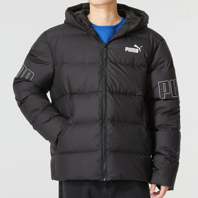 Power Hooded Down Puffer Jacket “Black”