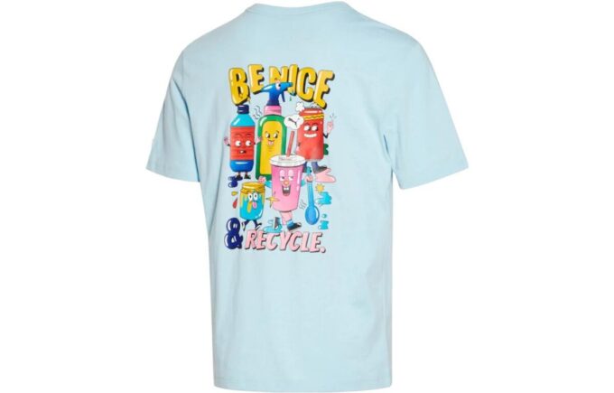 Printed Casual T-Shirt “Blue Yellow Pink”