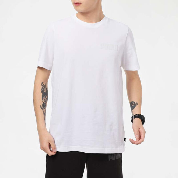 Printed Round Neck T-Shirt “White”