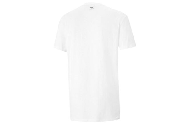 Printed Round Neck T-Shirt “White Green”