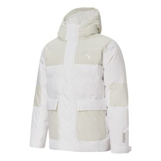 Protective Down Jacket “White Beige”