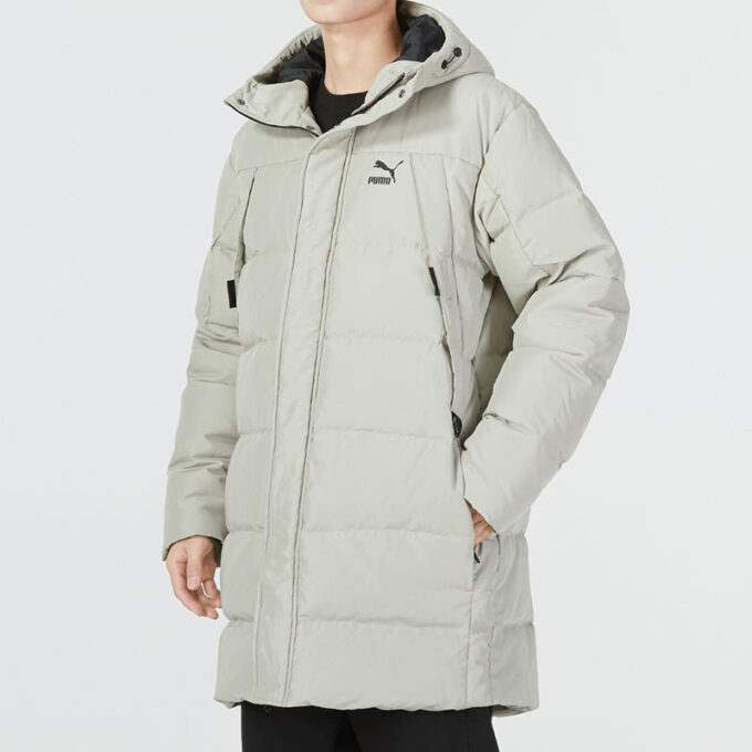 Protective Hooded Down Coat “Green”